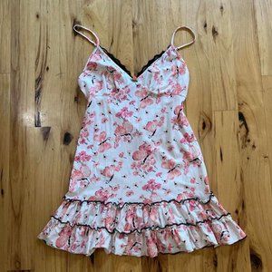 Vintage Betsey Johnson Intimates Cotton Floral Whi